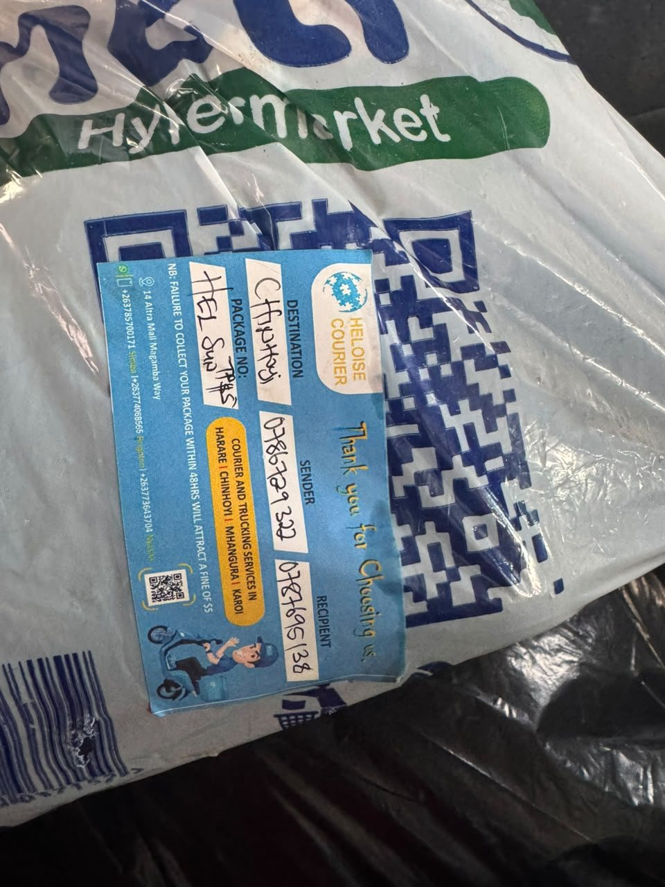 Labelled parcel ready